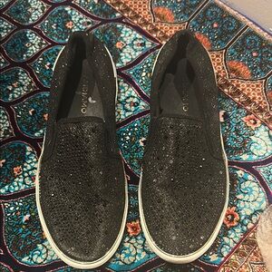 Sparkling ✨ Sequined Black Slip-On Sneakers